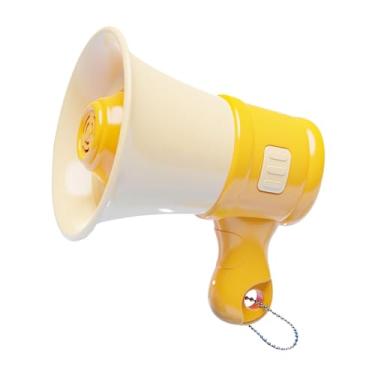 Imagem de Esquirla Megafone com o chaveiro portátil da cadeia com recorde de reprodução de bullhorn bullhorn para adultos com mais de 5 anos garotos meninos meninas, Amarelo