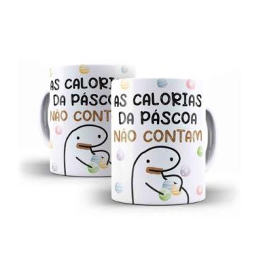 Imagem de Caneca Porcelana Páscoa As Calorias da Páscoa Não Contam - Villa Canec