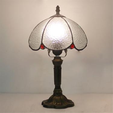 Imagem de Lâmpada de mesa vintage americana LED Luxo Criatividade Sala de estar Quarto Estudo Quarto de criança Villa Hotel Cor Vidro Mesa Luz (Estilo 46)