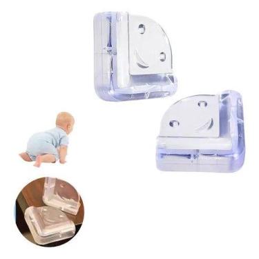 Imagem de Protetor De Quina Clink Transparente Silicone Bebê Segurança 4 Unidade