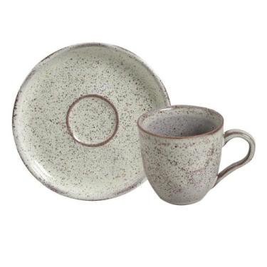 Imagem de Conjunto com 6 Xícaras De Chá Orgânico 170ml com 6 Pires Bio Pistache 