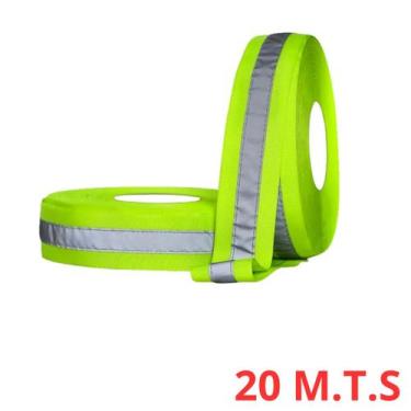 Imagem de 20 Metros Fita Faixa Refletiva 50 mm Para Uniformes Roupa Profissional
