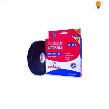 Imagem de Fita Isolante Auto Fusão 10m Preta P/ Isolar Cabo Elétrico 0,76mm x 19