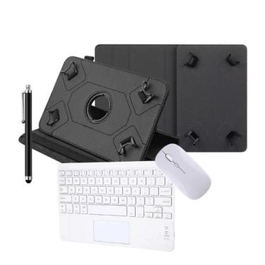 Imagem de Kit Escritório Capa com Teclado Touchpad + Mouse + Caneta Para Tablet 