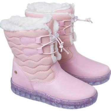 Imagem de Coturno Rosa menina bota inverno com Pelinho Camin, Rosa, 32