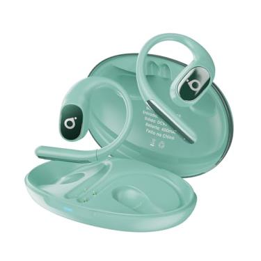 Imagem de Fone de Ouvido Esportivo Bluetooth 5.4 TWS, Som Hi-Fi Estéreo, Microfone com Cancelamento de Ruído ENC, Toque Sensível, IPX5 à Prova d’Água, Compatível com Android e iOS – Verde