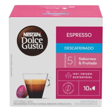 Imagem de Café Espresso Descafeinado Cápsula Nescafé Dolce Gusto 10 cápsulas
