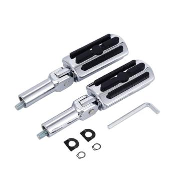 Imagem de CELOMT Apoios Para Os Pés Do Passageiro Traseiro, Suporte Pedais, Compatível Com Harley Softail Breakout Slim Fl Heritage Low Rider Sport Glide Fat Boy Bob Street 2007-2017 Cromado