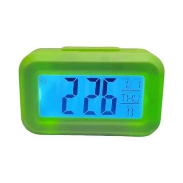 Imagem de Mini Despertador Digital Silencioso Com Data, Luz De Fundo, Temperatur