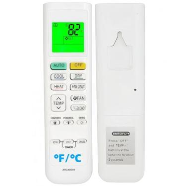 Imagem de Controle remoto de substituição para controle remoto de ar condicionado Daikin ARC480A12 ARC480A13 ARC480A14 ARC480A15 ARC480A16 ARC480A17 ARC480A18 ARC480A19 ARC480A20 ARC480A20 480A2 1 (Fahrenheit e