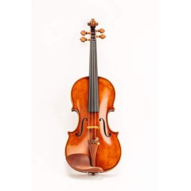 Imagem de Viola D Z Strad profissional feita à mão modelo 400 - feita à mão por luthiers premiados - Viola de 42 cm com estojo, laços, colofónia e descanso de ombro