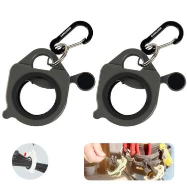 Imagem de CANAANIN Suporte de abraçadeira com zíper, clipe de mosquetão colorido reforçado para cinto de ferramentas organizado forte e eficiente para armazenamento de ferramentas de eletricista, reutilizável