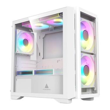 Imagem de Gabinete Gamer Acegeek Vision M352 | Mid-Tower | Lateral de Vidro | Branco | AG-VISION-M352-WH