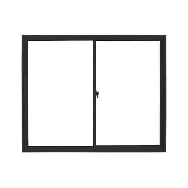 Imagem de Janela de Aluminio de Correr 100x120cm 2 folhas Soft Preto