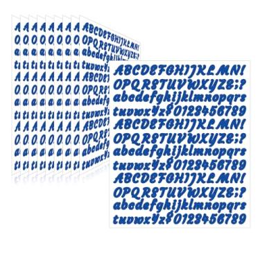 Imagem de Llewyn 2010 peças, 10 folhas, adesivos autoadesivos de vinil à prova d'água, números de caixa de correio, decalques do alfabeto para bricolage, janela, porta, placa, bicicleta, carro, laptop, álbum de