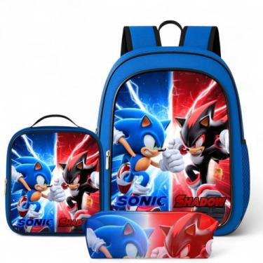 Imagem de Mochila Infantil Escolar Meninos Masculino Criança Bolsa com Estojo Gr
