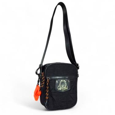 Imagem de Bolsa Tiracolo Feminina em Nylon, Preta, com Zíper