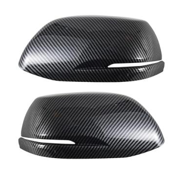 Imagem de Carcaça de espelho retrovisor de plástico com fibra de carbono, compatível com CRV CR-V 2012-2016(A Pair)