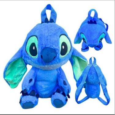 Imagem de Mochila Stitch Pelúcia Infantil Com Alça - Disney