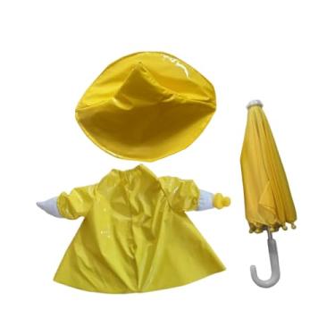 Imagem de Fenteer Traje de ganso de gramado com guarda-chuva e chapéu para estátua de 23 polegadas, novidade, roupa de estátua de ganso para jardim externo,