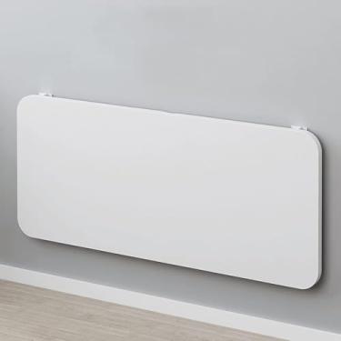 Imagem de Mesa De Computador Dobrável Montada Na Parede, Mesa De Parede Dobrável, Mesa De Bar De Café Da Manhã, Mesa De Jantar De Folha De Gota De Cozinha, Mesa, White, 70×50cm/27inch×20inch