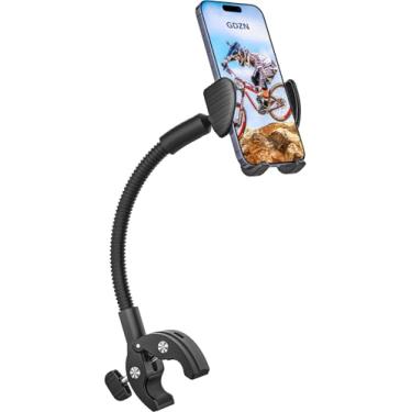 Imagem de GDZN Suporte de telefone para cadeira de rodas/carrinho de bebê/esteira/bicicleta giratória/suporte de microfone/barco/bicicleta ergométrica - braçadeira de guidão ajustável de 360°, compatível com