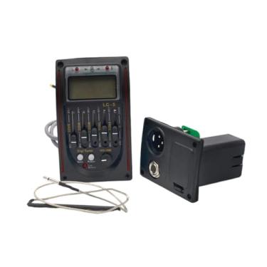 Imagem de TTETTZ Captador EQ, Afinador Digital, Controle de Volume, Guitarra Acústica, Guitarra Elétrica, Display LCD, Equalizador, Pré-amplificador, de, Vermelho