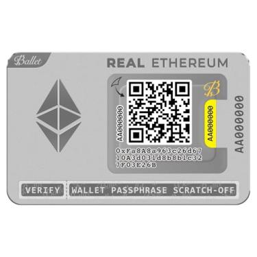 Imagem de Ballet REAL Ethereum Pacote com 3 - O Cartão de Armazenamento a Frio de Criptomoeda mais Fácil - Carteira de Hardware de Cripto, Protegendo seus Ativos Digitais