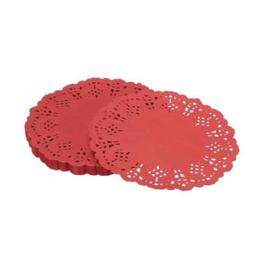 Imagem de YELARXI Doilies de papel, toalhas de renda de papel, descartáveis, redondos, modernos, decorativos, volumosos, 8,5 cm, adequado para bolos, sobremesas, artesanato, grelhados, fritos, utensílios de