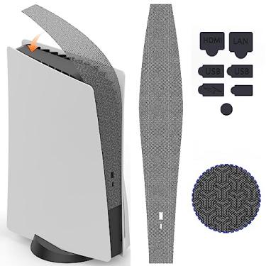 Imagem de Rede de proteção contra poeira para console PS5, barreira de dissipador de calor para PS5, proteção antipoeira para PlayStation 5, versão digital e acessórios de console de jogos. (malha triangular)