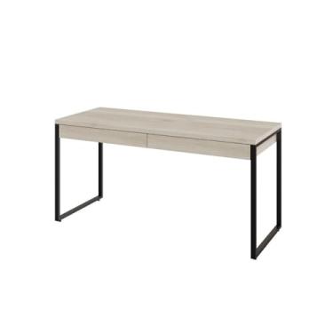 Imagem de Mesa Kuadra Diretor 150x60x75cm C/02 Gavetas Snow/Est.preta
