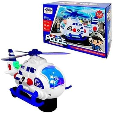 Imagem de Helicóptero Maluco Polícia Infantil Bate Volta Luz e Músicas