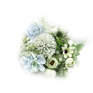 Imagem de Asixxsix Bola de Flores Artificiais, Bouquet Floral em Tecido de Seda com Detalhes de Pétalas Vivas, Bolas de Flores Artificiais para Fotografia de Casamento (Verde)