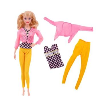 Imagem de Conjunto De Roupas De Boneca Barbie De 11,8 Polegadas, Camiseta, Jaque