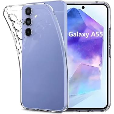 Imagem de [GL CASES] Capa Samsung Galaxy A55 Capinha Samsung A55 Slim Clear Anti Impacto Reforçada Silicone Transparente Case A55 Flexível Anti Choque Encaixe Preciso Com Proteção Para Câmera e Tela