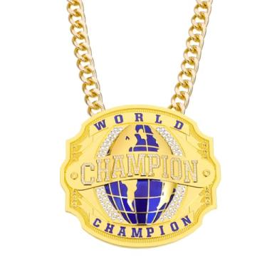 Imagem de daijbling Colar de medalha Big Champion Chains MVP Chain Award beisebol, basquete, futebol, softball, voleibol, competições esportivas, prêmios, presentes e lembrancinhas de festa, Large, Zinco, 12 cm
