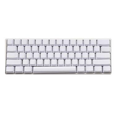 Imagem de Teclado mecânico PBT OEM de perfil 61 ANSI em branco grosso para teclado mecânico MX Switches (apenas teclado), Branco