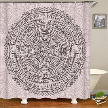 Imagem de estilo Cortina de Chuveiro Banheiro Decoração para Casa Cortina de Poliéster Cortina de Chuveiro Com Gancho 180x200cm,1,L90xA180cm