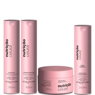 Imagem de Kit Shampoo, Condicionador, Máscara e Finalizador Nutrição Celular | Acquaflora