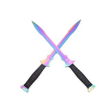 Imagem de Snake Eye Tactical Espada Ninja dupla com bainha dupla de ombro cada lâmina (5019RB)