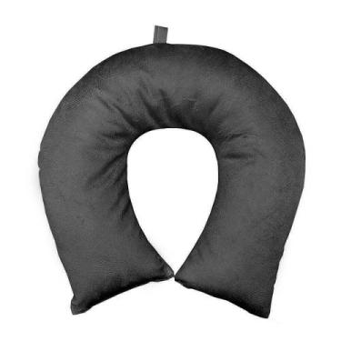 Imagem de Travesseiro De Pescoço Aveludado Cristal - Hedrons Preto