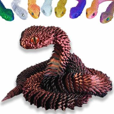 Imagem de Junta flexível articulada de cobra impressa em 3D de brinquedo, resina de 60 cm