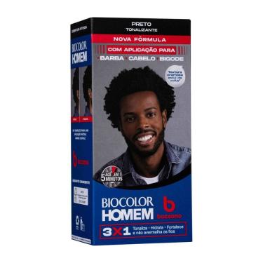 Imagem de Tonalizante de Cabelo Masculino Biocolor Homem Bozzano Preto