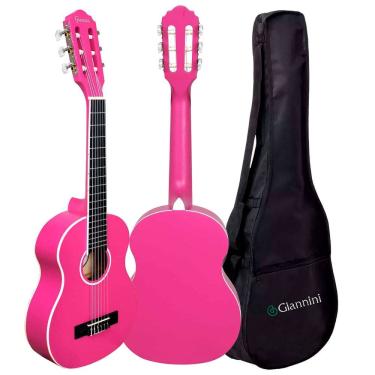 Imagem de Violão Giannini Infantil Start Nr 1/2 Pink Satin Pks C/ Capa