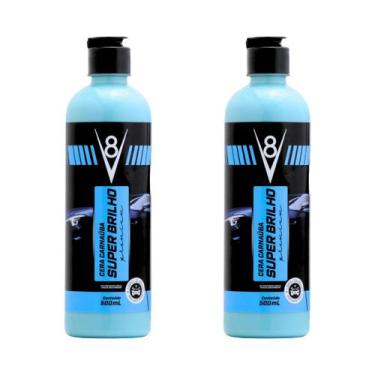 Imagem de Kit com 2 v8 cera carnauba super brilho 500ml - 001994