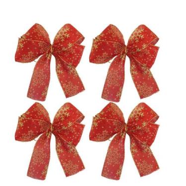 Imagem de Laço Grande Premium Luxo Decor Árvore Guirlanda Natal 12Un - Marphi Co