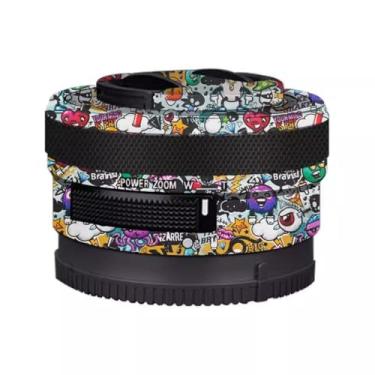 Imagem de Adesivo de lente de câmera para Sony E 16-50 mm Macro Coat Wraps Film Protector Vinyl Decal Skin 16-500 (Graffiti White)