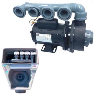 Imagem de Motobomba Para Piscina Splash 1/2cv Motor Weg Bivolt Para 4 Registros 
