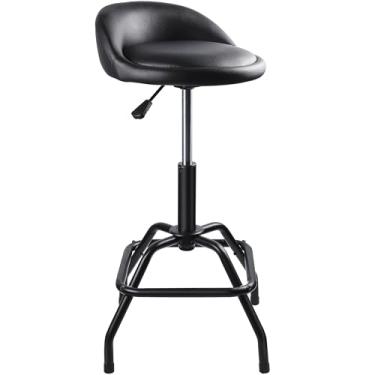 Imagem de SMART JERRY - Bancos de barra com altura de bar, bancos giratórios de 360° com encosto, bancos de balcão com altura ajustável, bancos de bar de cozinha, bancos para barra de coca, bancos pneumáticos