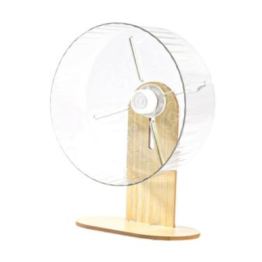 Imagem de Fenteer Roda silenciosa para hamster, acessórios para gaiola de roda de exercício, brinquedo de corrida silencioso e resistente para hamsters, pequenos, Claro